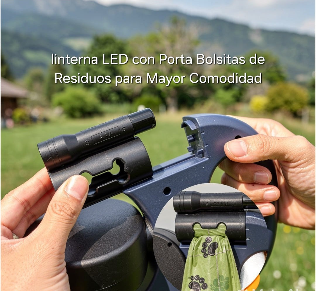 Correa Retráctil 360° Mavero.pet | Doble con Linterna y Bloqueo Instantáneo + Envío GRATIS Y Regalo SORPRESA INCLUIDO 🎁